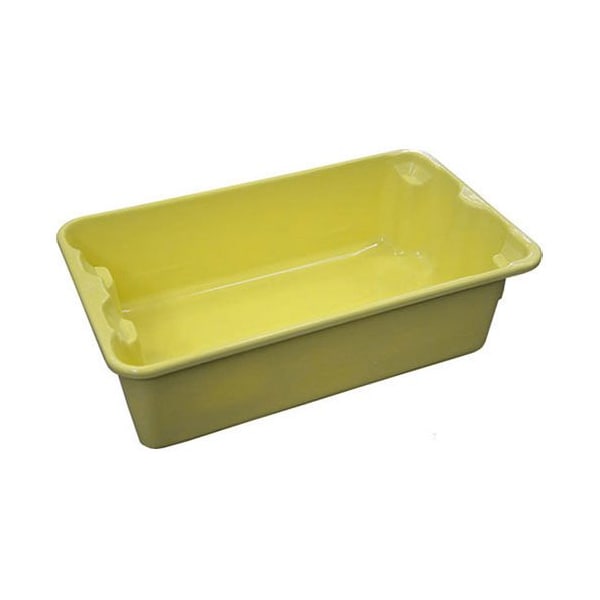 Molded Fiber Glass Tray Co Stack & Nest Storage Tote, 17-7/8 in L x 5 in H, Yellow, Fiberglass 780208-5126 - main